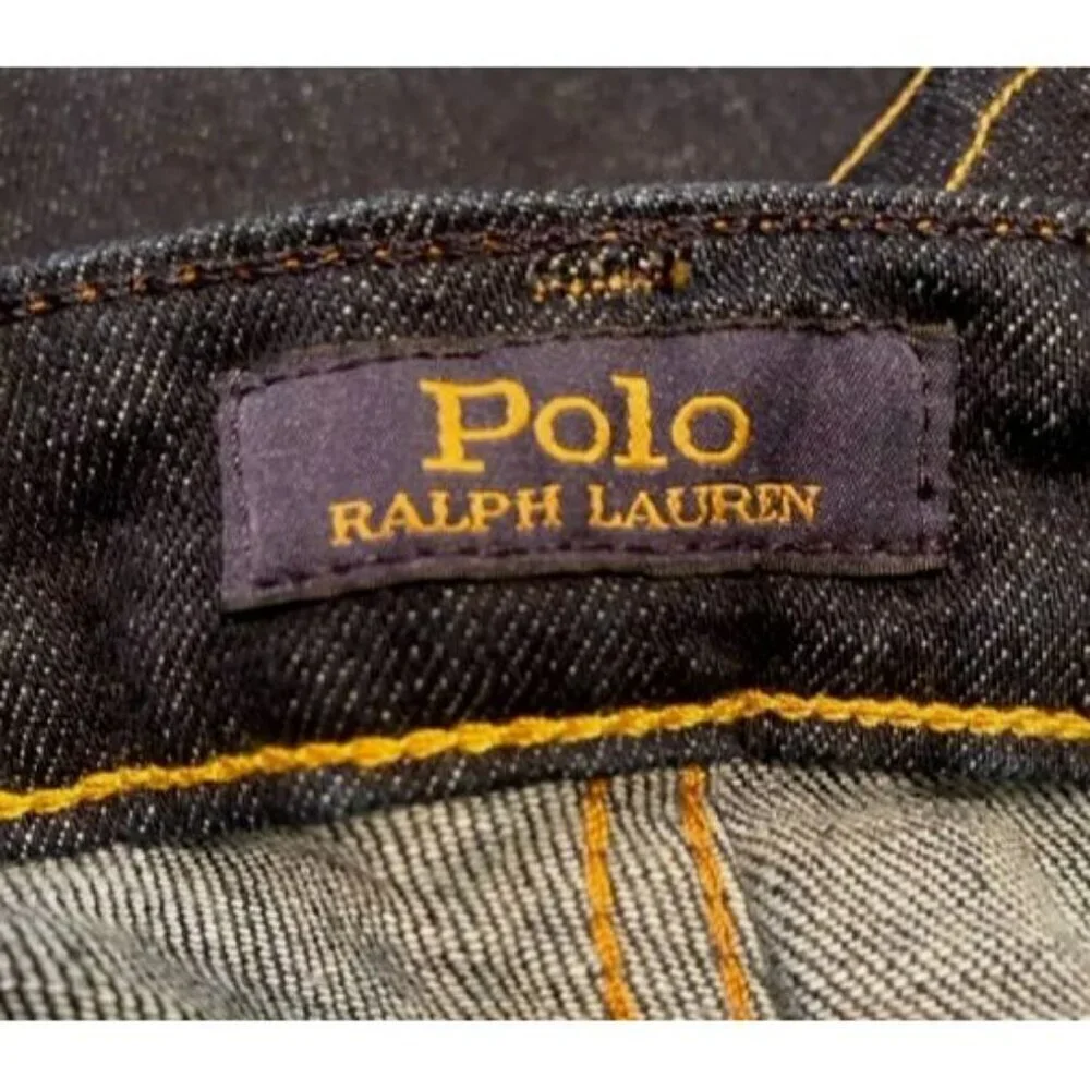 NEW Polo Ralph Lauren Boy Sz 20 Hampton Straight Stretch Jeans Dark Wash Classic
